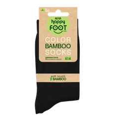 Мъжки чорапи Agiva Happy Foottopia, С бамбукови нишки, Черни, 43-46