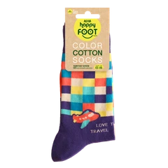 Мъжки чорапи Agiva Happy Foottopia, Памук, Сини, 43-46 размер
