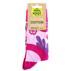 Мъжки чорапи Agiva Happy Foottopia, Памук, Цветя, Цикламени, 43-46 размер