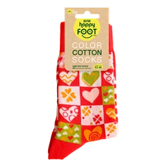 Мъжки чорапи Agiva Happy Foottopia, Любов, Памук, Червени, 43-46 размер