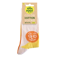 Мъжки чорапи Agiva Happy Foottopia, Памук, Лице, Жълти, 43-46 размер