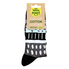 Мъжки чорапи Agiva Happy Foottopia, Памук, Черни точки и линии, 43-46 размер