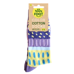 Мъжки чорапи Agiva Happy Foottopia, Памук, Лилави точки и линии, 43-46 размер