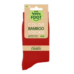 Мъжки чорапи Agiva Happy Foottopia, От бамбук, Бордо, 43-46