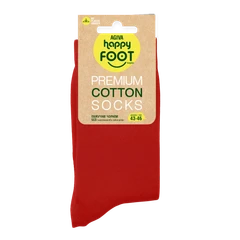 Мъжки чорапи Agiva Happy Foottopia, Памук, Червен, 43-46 размер