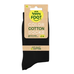 Мъжки чорапи Agiva Happy Foottopia Basic, Памук, Черни, 43-46
