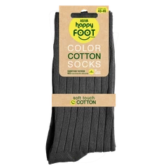 Мъжки чорапи Agiva Happy Foottopia, Рипс, Памук, Антрацит, 43-46