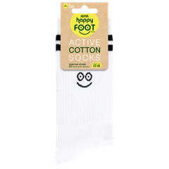 Мъжки чорапи Agiva Happy Foottopia, Active, Памук, Бял, 43-46 размер