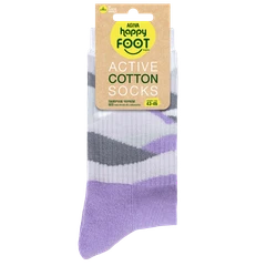 Мъжки чорапи Agiva Happy Foottopia, Active, Памук, Лилав, 43-46 размер