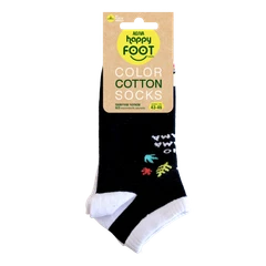 Мъжки чорапи с къс конч от пениран памук Agiva Happy Foottopia, Графичен Дизайн, Лама, 43-46