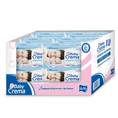  Комплект мокри къпрички Baby Crema, Памук, 12х72бр 