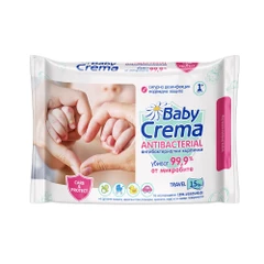  Мокри кърпички Baby Crema, Антибактериални, 15 бр 