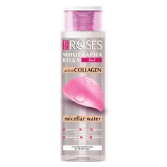 Мицеларна вода Nature of Agiva, Roses, Collagen Active, С розова вода и колаген, Премахва грима, Хидратира, 400 мл