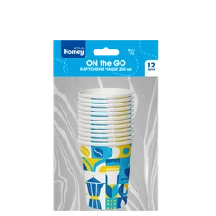 Картонени чаши за еднократна употреба Agiva Homey, 250 мл, 12 бр