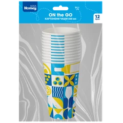 Картонени чаши за еднократна употреба Agiva Homey, 500 мл, 12 бр