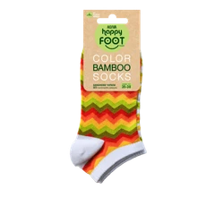 Дамски чорапи за маратонки Agiva Happy Foottopia, От бамбук, С графичен дизайн, 35-38, Цветя