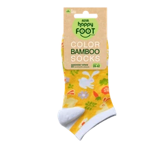 Дамски чорапи за маратонки Agiva Happy Foottopia, От бамбук, С графичен дизайн, 39-42, Детелини