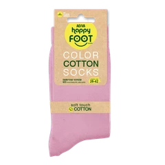Дамски чорапи Agiva Happy Foottopia, Памук, Светлорозов, 39-42 размер