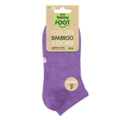 Дамски чорапи за маратонки Agiva Happy Foottopia, От бамбук, С графичен дизайн, 39-42, Лилави