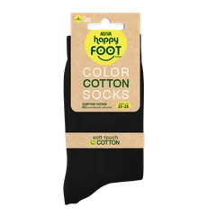 Дамски чорапи Agiva Happy Foottopia Basic, Памук, Черни, 35-38