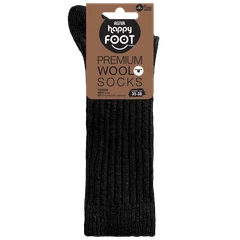 Дамски чорапи Agiva Happy Foottopia, Вълна, Черни, 35-38 размер