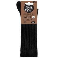 Дамски чорапи Agiva Happy Foottopia, Вълна, Черни, 39-42 размер