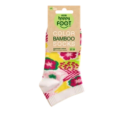 Къси дамски чорапи от бамбук Agiva Happy Foottopia, Цветя. 35-38