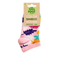 Къси дамски чорапи от бамбук Agiva Happy Foottopia, Розови цветя, 35-38