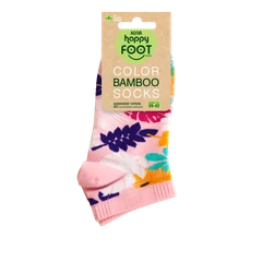 Къси дамски чорапи от бамбук Agiva Happy Foottopia, Розови цветя, 39-42