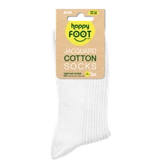 Дамски чорапи Agiva Happy Foottopia, Памук Жакард, Бял, 35-38 размер