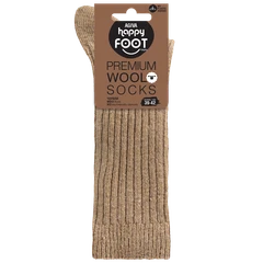 Дамски чорапи Agiva Happy Foottopia, Вълна, Бежов, 39-42 размер