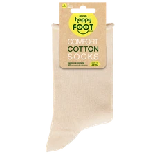Дамски чорапи Agiva Happy Foottopia, Памук Комфорт, Бежов, 39-42 размер