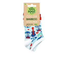 Дамски чорапи за маратонки Agiva Happy Foottopia, От бамбук, С графичен дизайн, 39-42, Китари