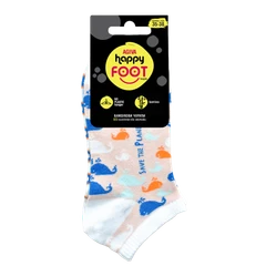 Дамски чорапи за маратонки Agiva Happy Foottopia, От бамбук, С графичен дизайн, 35-38, Кит