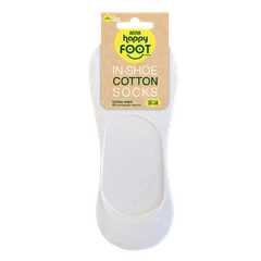 Дамски терлици за маратонки Agiva Happy Foottopia, In shoe, Памук, Бял, 35-38 размер