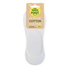 Дамски терлици за маратонки Agiva Happy Foottopia, In shoe, Памук, Бял, 39-42 размер