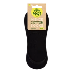 Дамски терлици за маратонки Agiva Happy Foottopia, In shoe, Памук, Черен, 39-42 размер