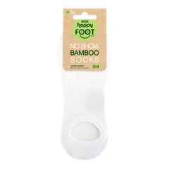Дамски терлици Agiva Happy Foottopia, Premium No Show, Бамбук, Бял, 35-38 размер