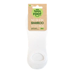 Дамски терлици Agiva Happy Foottopia, Premium No Show, Бамбук, Бял, 39-42 размер