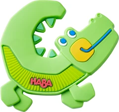 Силиконова бебешка гризалка Крокодил, Haba 1306682001