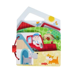 Дървена бебешка книжка Ферма, Haba 1306788001