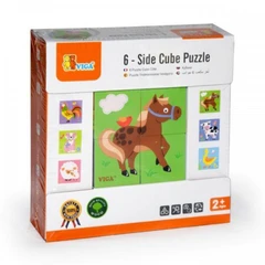 Дървени кубчета, 2+ години, Животните във фермата
