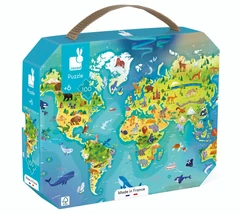 Картонен пъзел Свят, 100 части, деца, 6+ години