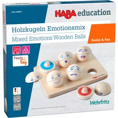 Игра за емоции, 6 броя дървени топки, 3+ години