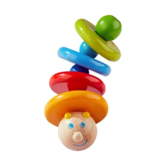 Дървена бебешка играчка Haba 302142, Цветна гъсеничка