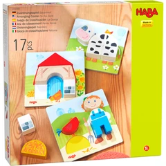 Игра за вгнездяване „Ферма“, 2+, Форми, цветове и животни