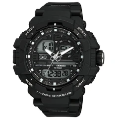 Многофукционален ръчен часовник Q&Q GW86J010Y,Силиконова каишка