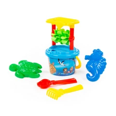 Плажен комплект с мелница син (7 части) 35769