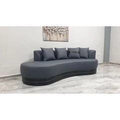 Диван Плайн, Сив, 190х90х80 см