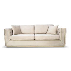 Триместен диван Аштон, цвят Крем
